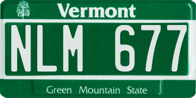 VT license plate NLM677