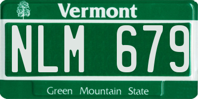 VT license plate NLM679