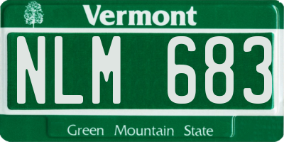 VT license plate NLM683