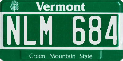 VT license plate NLM684
