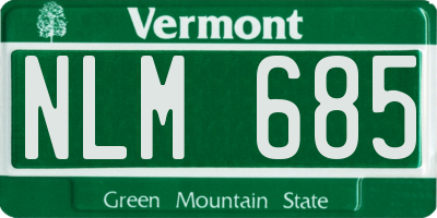 VT license plate NLM685
