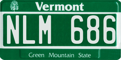 VT license plate NLM686