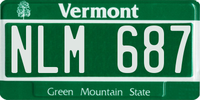 VT license plate NLM687