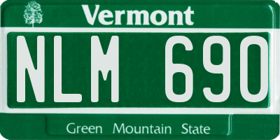 VT license plate NLM690
