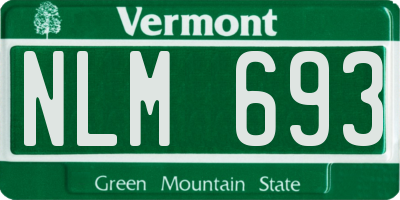 VT license plate NLM693