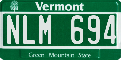 VT license plate NLM694