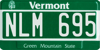 VT license plate NLM695