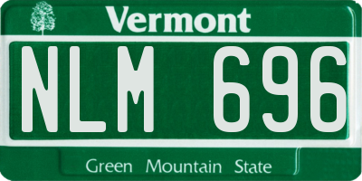 VT license plate NLM696