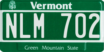 VT license plate NLM702