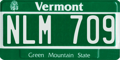 VT license plate NLM709