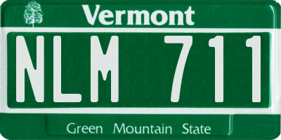 VT license plate NLM711