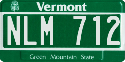 VT license plate NLM712