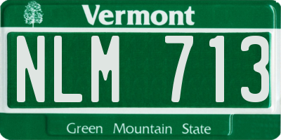 VT license plate NLM713