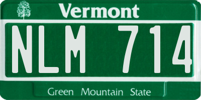 VT license plate NLM714