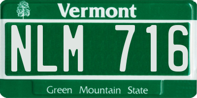 VT license plate NLM716