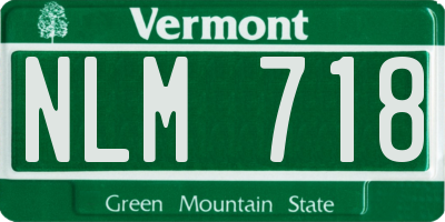 VT license plate NLM718