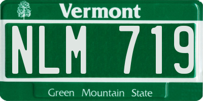 VT license plate NLM719