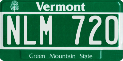 VT license plate NLM720
