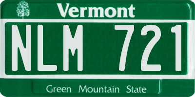 VT license plate NLM721