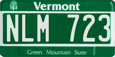 VT license plate NLM723