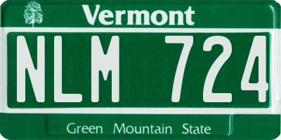 VT license plate NLM724