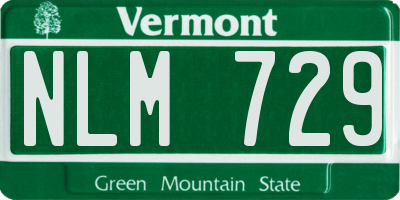 VT license plate NLM729