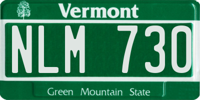 VT license plate NLM730