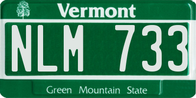 VT license plate NLM733