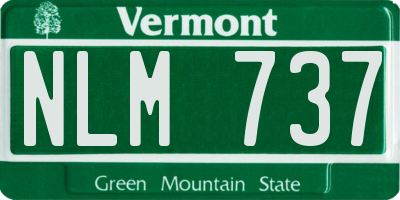 VT license plate NLM737