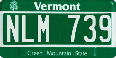 VT license plate NLM739