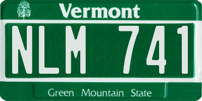 VT license plate NLM741