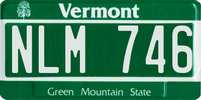 VT license plate NLM746
