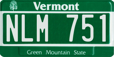 VT license plate NLM751