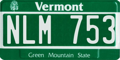 VT license plate NLM753