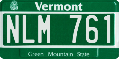 VT license plate NLM761