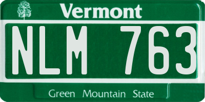 VT license plate NLM763