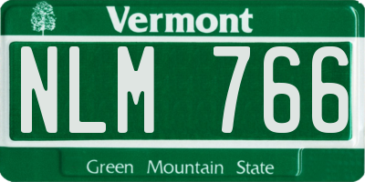 VT license plate NLM766