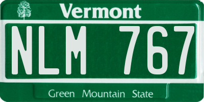 VT license plate NLM767