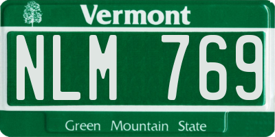 VT license plate NLM769