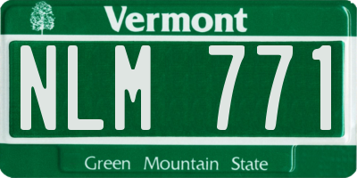 VT license plate NLM771