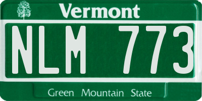VT license plate NLM773