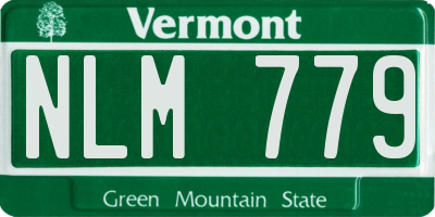 VT license plate NLM779