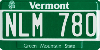 VT license plate NLM780
