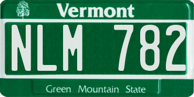 VT license plate NLM782