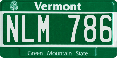 VT license plate NLM786