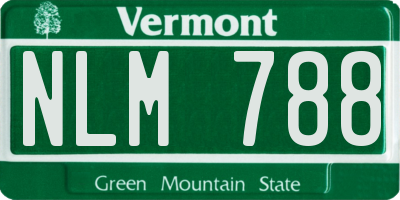 VT license plate NLM788