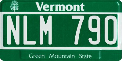 VT license plate NLM790
