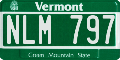 VT license plate NLM797