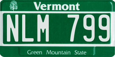 VT license plate NLM799