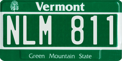 VT license plate NLM811